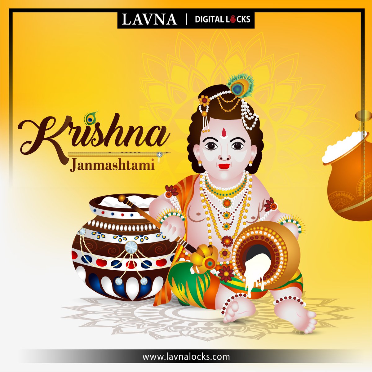 LocksLavna's tweet photo. Today is the day of love and happiness, the day of Lord Krishna’s birth. #HappyJanmashtami !
#happyjanmashtami2021 #lordkrishna💕 #yashodanandan #janmashtami #krishna #vrindavan #govardhan #krishnajanmashtami #radhakrishna #lavna #easyunlocking #lavnadigitaldoorlocks #lavnalocks https://t.co/IR6GxsSGSS