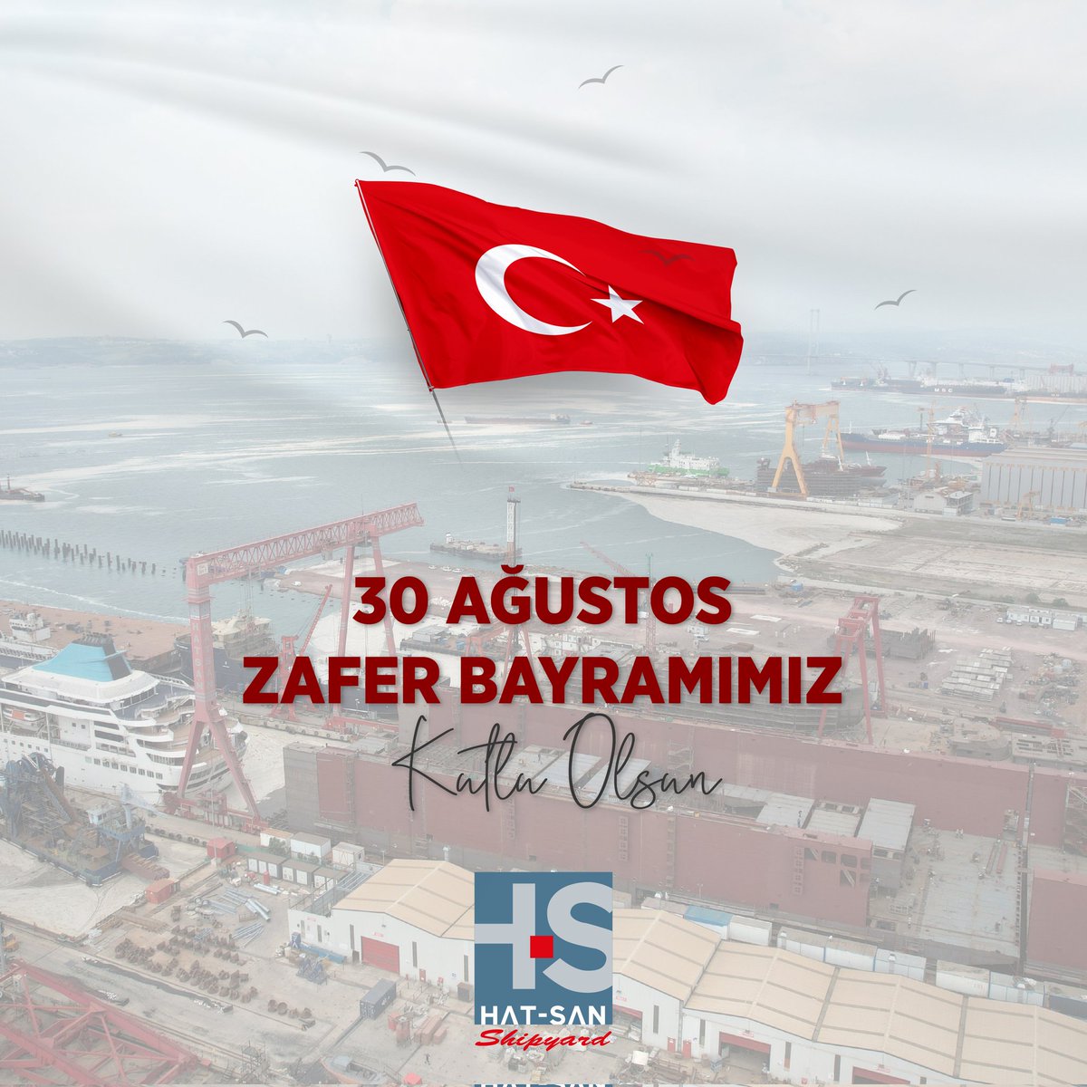 hatsanshipyard's tweet photo. 30 Ağustos Zafer Bayramımız Kutlu Olsun.
#hatsanshipyard #shipyard #shipbuilding #shipyards #maritime #shiprepair #conversion #shipyardlife #shipyardviews #shipyardpost  #turkeyshipyard #docking #vessel #shippingindustry #turkey #tersane #denizcilik #30ağustoszaferbayramı https://t.co/hwcTv9P6tz