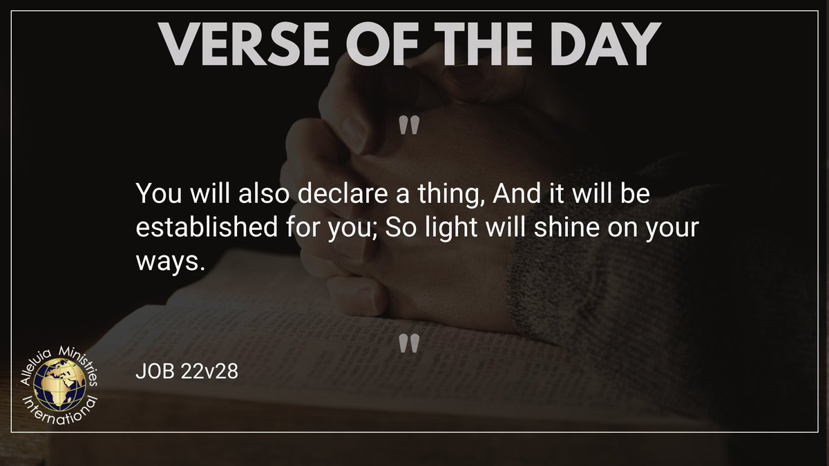 Declare a fruitful week and it shall come to pass.