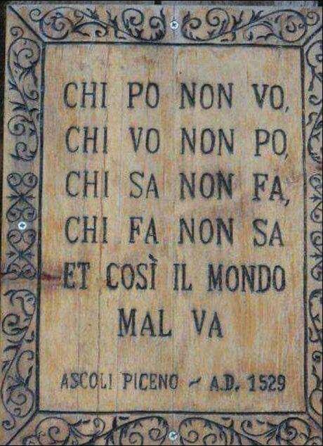 Esattamente come nell'Anno Domini 1500. Nulla è cambiato