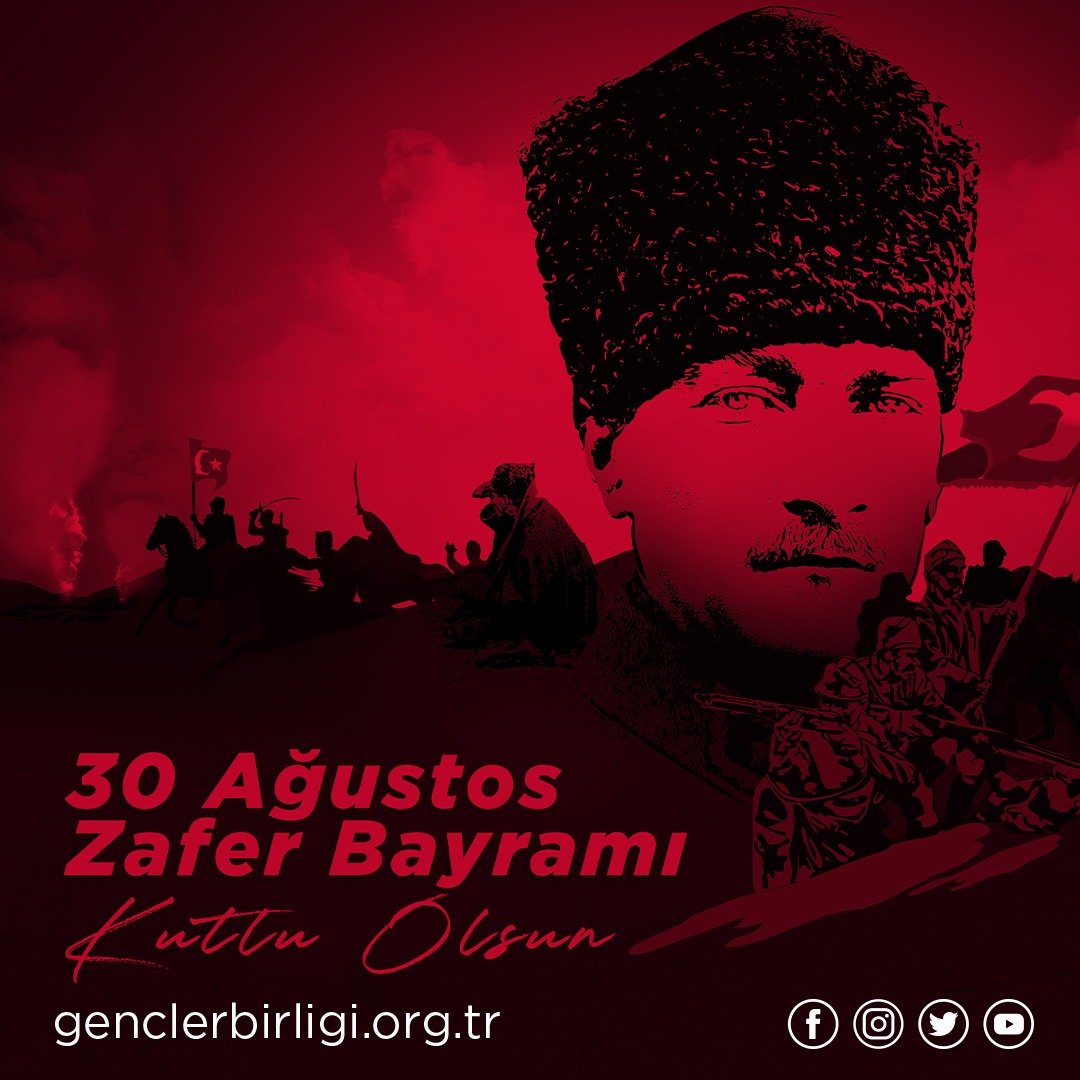 "Bir millet savaş meydanlarında ne kadar parlak zaferler elde ederse etsin, o zaferlerin kalıcı sonuçlar vermesi ancak irfan ordusuyla mümkündür." - Mustafa Kemal Atatürk

🇹🇷 30 Ağustos Zafer Bayramı Kutlu Olsun!