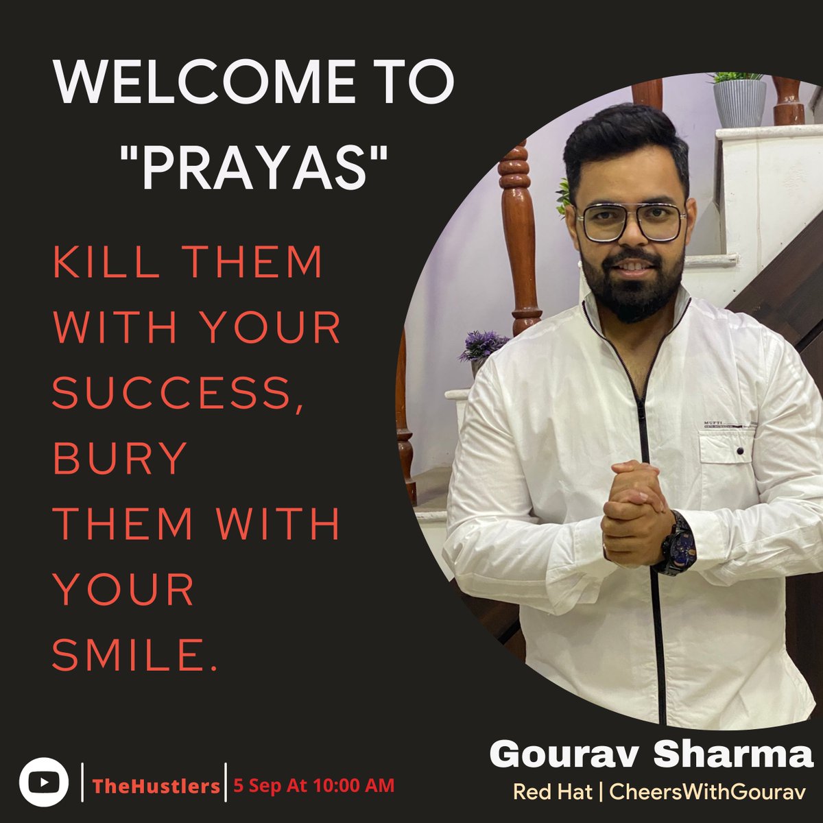 TheHustlers_'s tweet photo. The Hustlers are here with the biggest summit of the year, Prayas 2021. An event for students to learn, collab and contribute to their dream career.

Our Special Guest @rhcasharma 

So what are you waiting for?  🤷🏻‍♂️
✒️ Register @ https://t.co/LA4Gajpti7 https://t.co/CDh358SimF