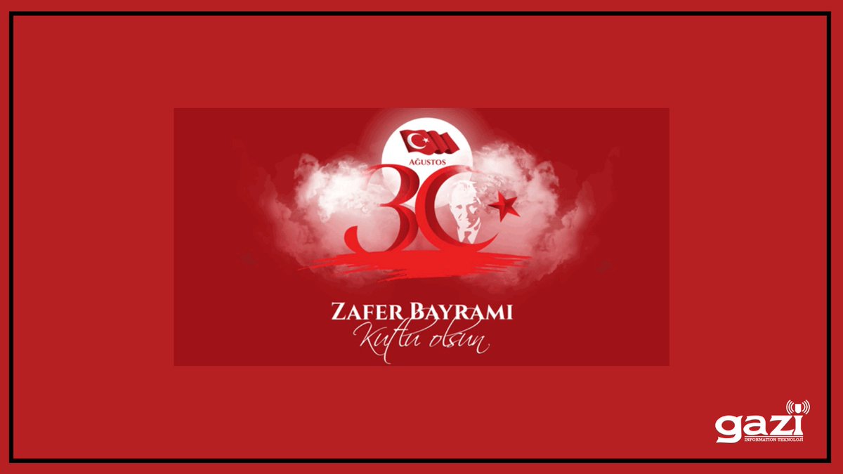 gazitekcomtr's tweet photo. Bugün, Cumhuriyetimizin kurucusu Gazi Mustafa Kemal Atatürk önderliğindeki istiklal mücadelesinde büyük bir zafer kazanıldı. O Zafer Cumhuriyetle taçlandırıldı.

30 Ağustos Zafer Bayramınız Kutlu Olsun. 
#30ağustoszaferbayramı #30agustos #Atatürk https://t.co/6ppAZegRUG