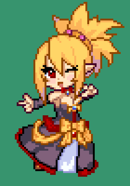 chibizer0's tweet photo. Felt the dress was too short, so added some length to it
#pixelart #disgaea2 #rosalin https://t.co/bC9VMLvzJQ