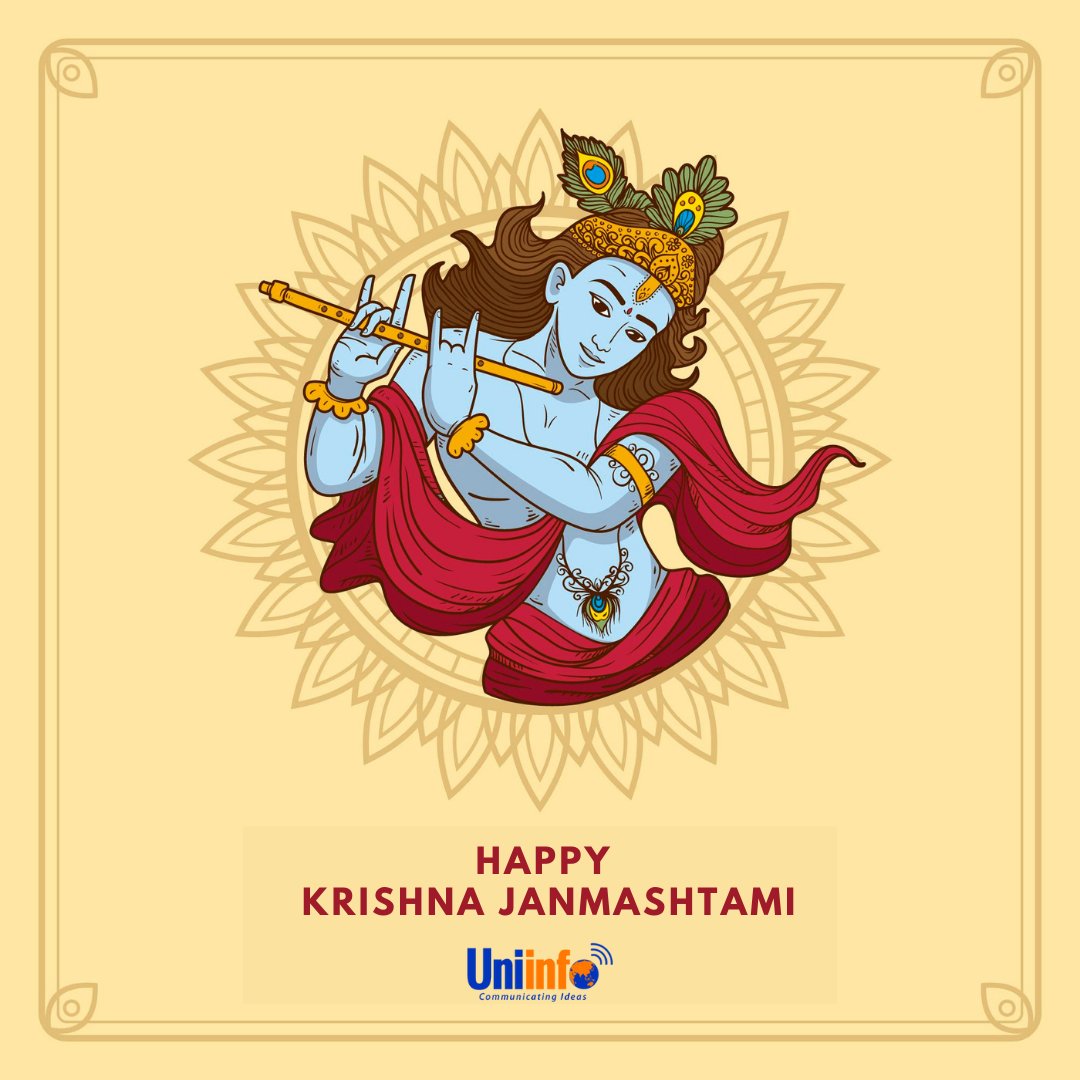 UniInfoTelecom's tweet photo. The Uniinfo team wishes you a very Happy Janamashtami. May Lord Krishna shower you with blessings and you reach great heights. 

https://t.co/qMHlmURW6b

#Janamashtami #uniinfo #KrishanJanmashtami #gokulashtami #DahiHandi #radheradhe #networkserviceprovider #telecomvendoreIndia https://t.co/OxAst9Mp2S