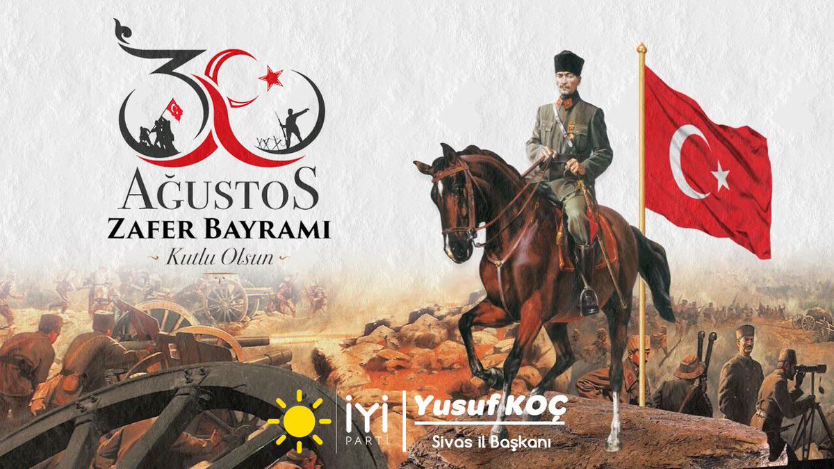yusufkocsivas's tweet image. Başta ulu önderimiz Mustafa Kemal ATATÜRK olmak üzere tüm kahraman şehitlerimizi ve gazilerimizi rahmet, minnet ve saygıyla anıyorum. 30 Ağustos Zafer Bayramı’mız kutlu olsun.
#30AgustosZaferBayrami