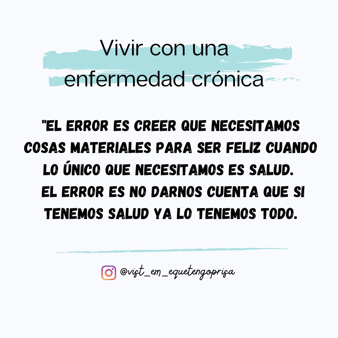 Si tenemos salud lo tenemos todo. #enfermedadcronica #dolorcronico