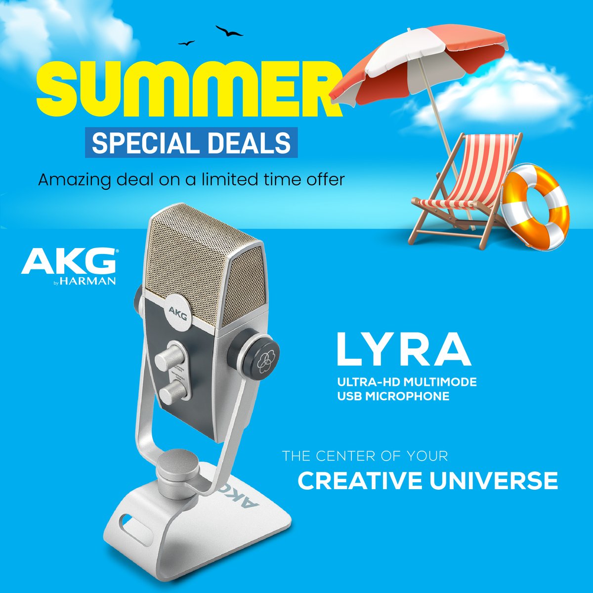 masterpiecellc1's tweet photo. SUMMER DEALS ALERT!
Go &amp; Grab from your nearby local authorized retail stores in UAE, for an amazing deal on AKG “LYRA”!
Limited Time Offer!
.
.
#akg #harman #lyra #mic #harman #masterpiece #samsung #audio #headset #music #akgaudio #akgsamsung #dubai #dxb #dubaiexpo2020 #twitter https://t.co/cCYOqjl99c
