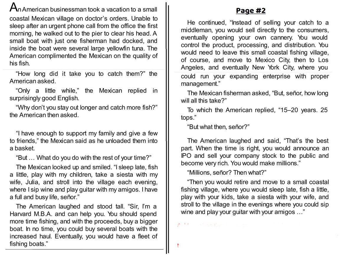 JayBauri02's tweet image. One of the best example related to wealth and money used in @tferriss book 4 Hour Work Week