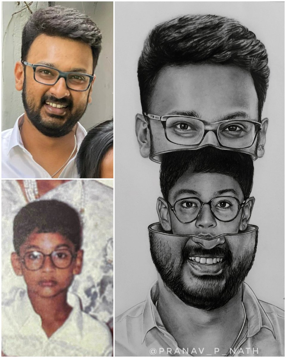 pranav_p_nath's tweet image. Refference Vs Drawing
#photomanipulation #realisticdrawing 
#Pencildrawing