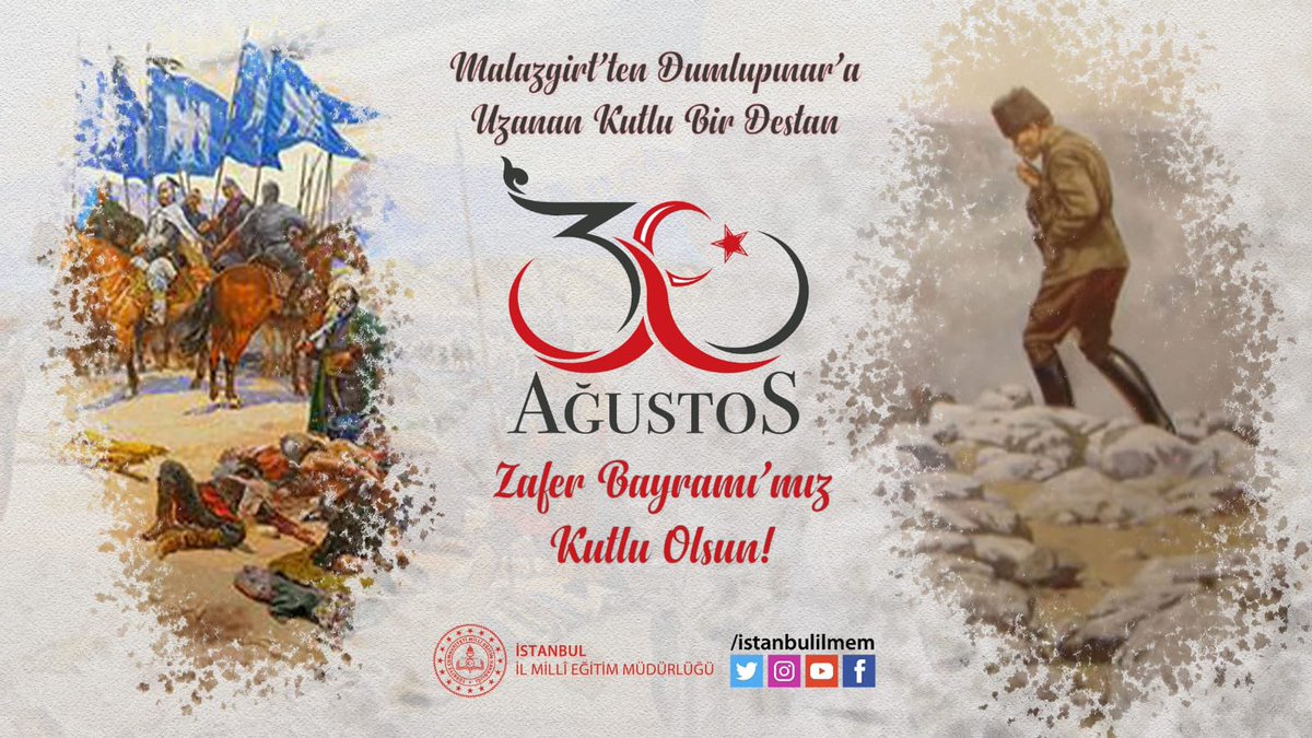 30 Ağustos Zafer Bayramı’mız kutlu olsun ! 🇹🇷 
Mustafa Kemal Atatürk başta olmak üzere zaferin bütün kahramanlarını rahmetle yâd ediyorum.