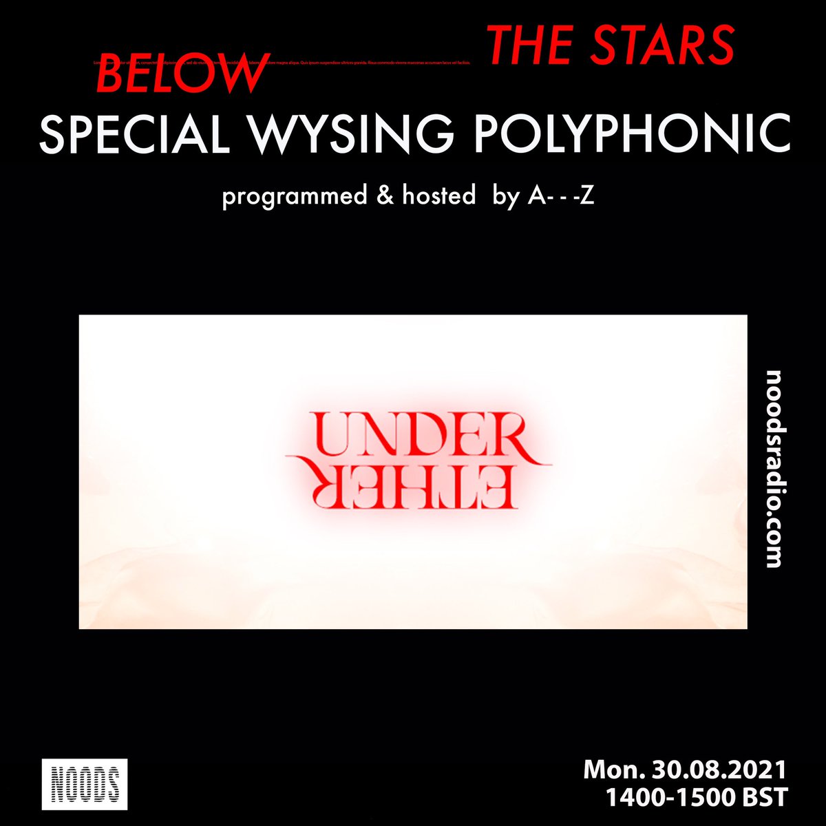 ADuffau's tweet photo. Today! 2-3pm The Stars Below on @NoodsRadio w #WysingPolyphonic 2021 curator A—-Z playing tracks from the line-up @mariimals @eldjflorentino @ObjectBlue_ #SpaceAfrika #YaYaBones #AyeshaTanJones #mjharding @WysingArtsCentr https://t.co/iaMmd8tGQ9
