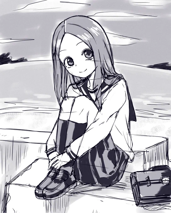 ラフ

#からかい上手の高木さん 
#絵描きさんと繋がりたい 