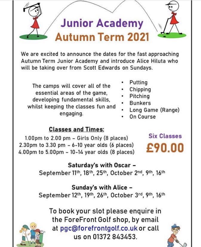 Junior academy spaces still available! DM us for more info