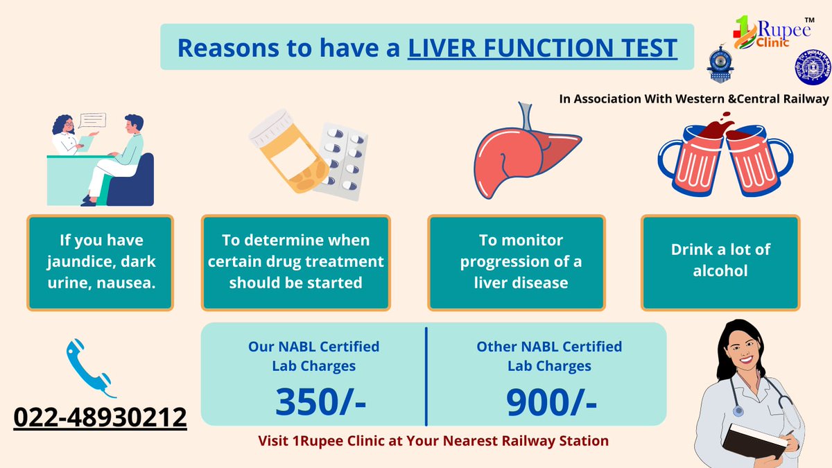 Liver function tests can be used to Screen for liver infections, such as hepatitis. Monitor the progression of a disease, such as viral or alcoholic hepatitis, &amp; determine how well a treatment is working.
@DrRahulGhule11
<a href="/mumbaimatterz/">मुंबई Matters™🇮🇳</a>