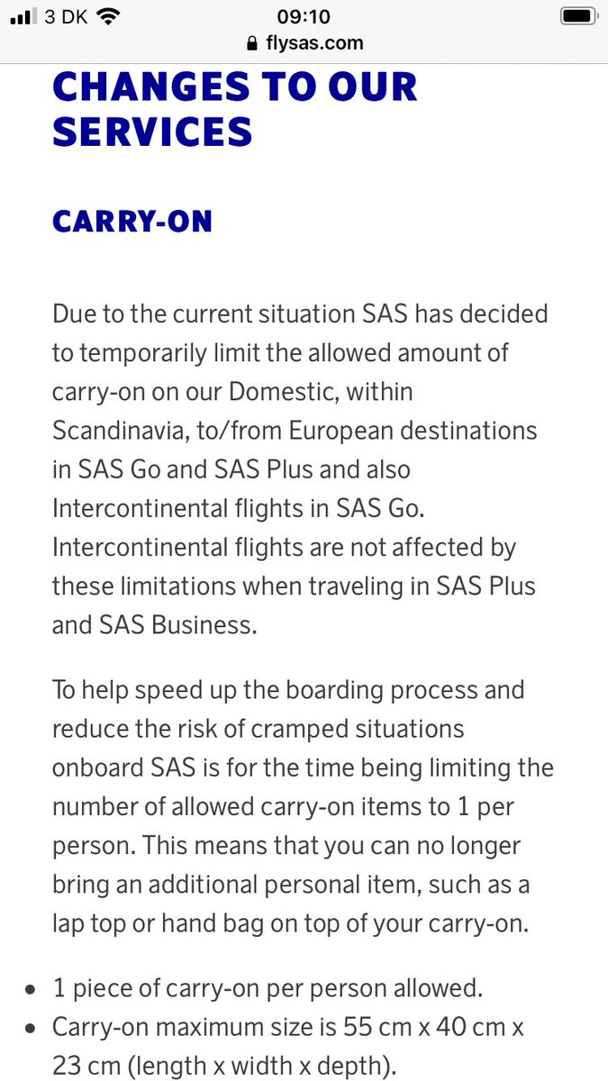 WTF -<a href="/SAS/">SAS - Scandinavian Airlines</a> temporaeily decided?!? My computer in itself is probably 2kg nevermind what would i do with it’s bag. Exces lugage £65 🤯 ticket was already very dear …. I’m fuming and never flying SAS again …. Worst worst situation to be in.