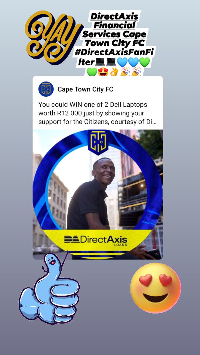 HlengiweFloren3's tweet photo. @DirectAxis @CapeTownCityFC #DirectAxisFanFilterπ»πππβ€οΈπππ https://t.co/zTKKTVwtYD