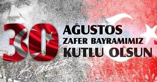#30Agustos Türk'ün "Ben Türk'üm, TÜRK ESİR OLMAZ!!!" dediği gündür... Başta Cumhuriyetimizin kurucusu Gazi Mustafa Kemal Atatürk olmak üzere Kurtuluş Savaşı'nın bütün şehit ve gazilerini, rahmet ve şükranla anıyor, aziz milletimizin #30Ağustos Zafer Bayramı'nı kutluyoruz