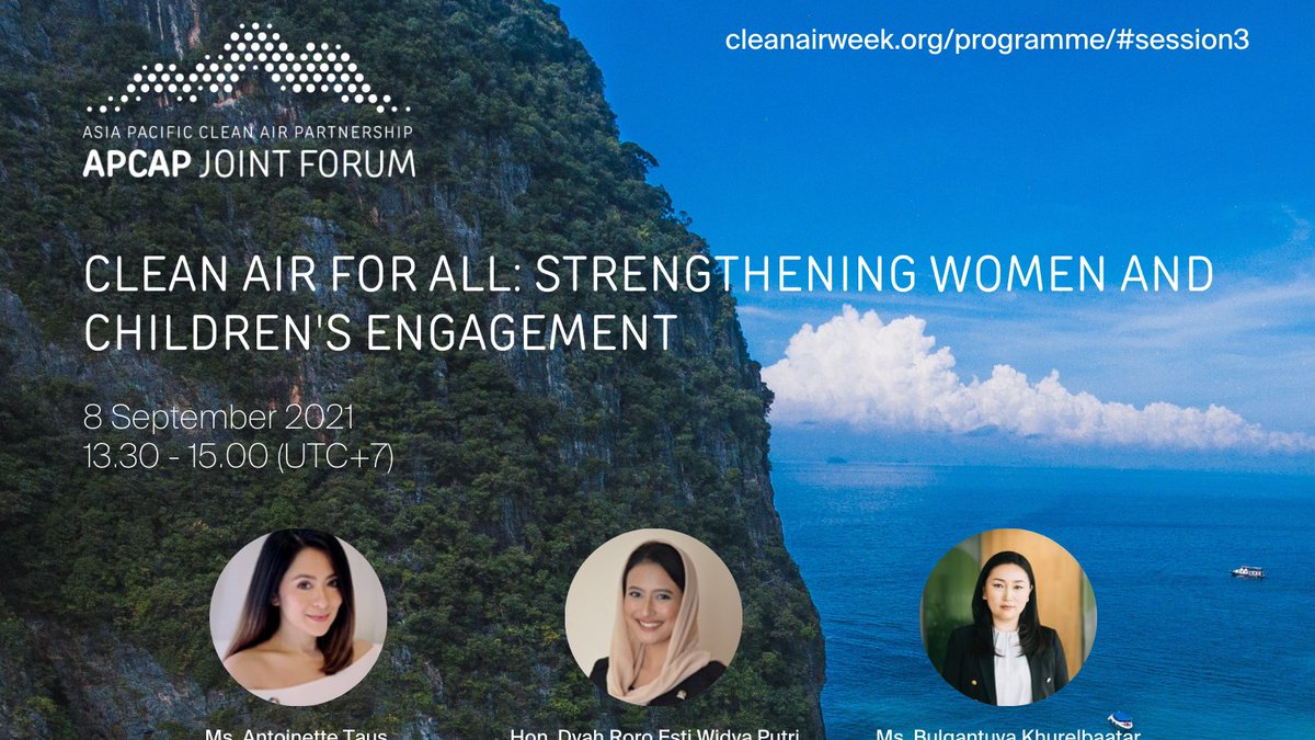 Join us in promoting clean air solutions that are human rights-based, gender-sensitive &amp; child-centered! 

🗓️8 Sep 3️⃣rd Asia Pacific Clean Air Partnership Joint Forum  #HealthyAirHealthyPlanet
 
empowerforclimate.org/en/events/2021…