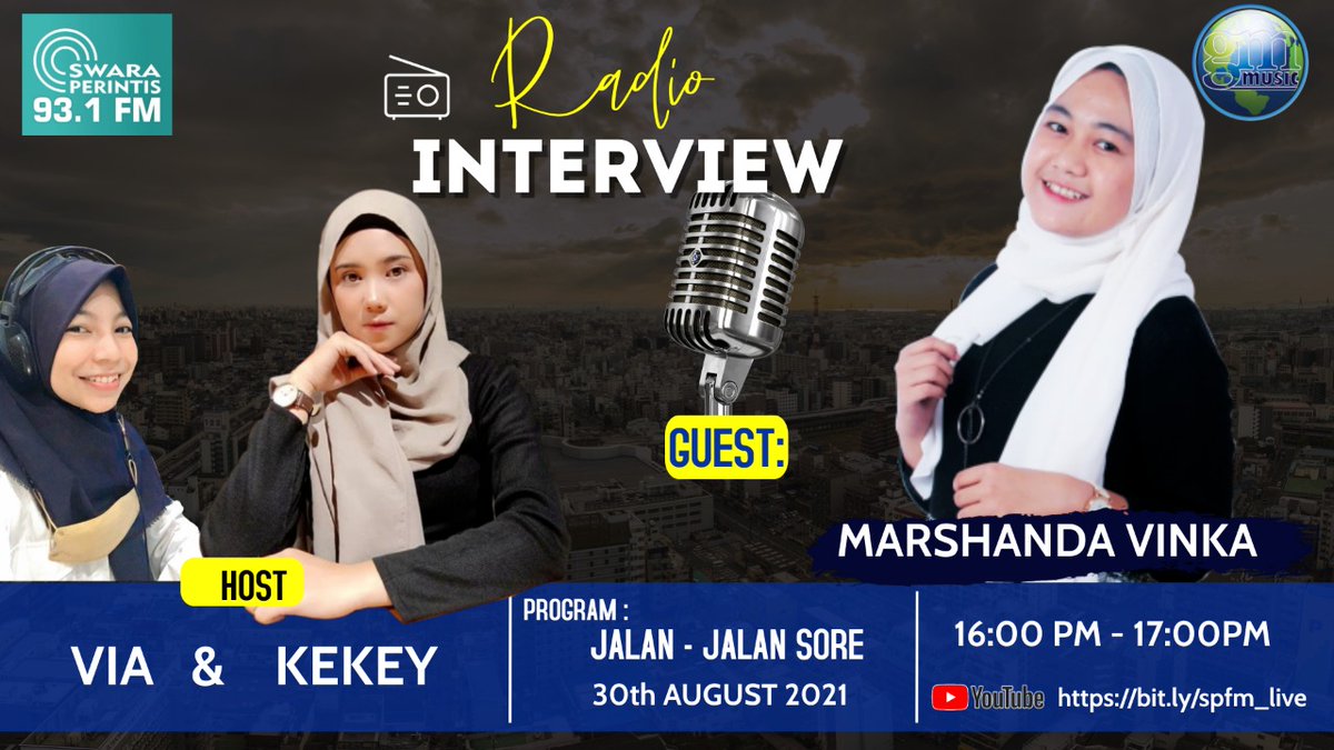 Live interview Marshanda V di Radio Swara Perintis 93.1 FM dipandu oleh Host cantik mba Via &amp; mba Kekey ,  ll jam *30 Agustus 2021  ll  16.00 wib* ll Live YouTube Mas Mugi bit.ly/spfm_live   #radio