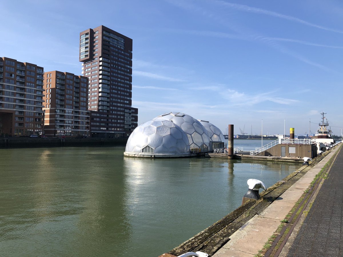 Andrewerk's tweet image. Wekelijks controle werkbezoek aan Drijvend Paviljoen #schiehaven met dank aan @WatertaxiR