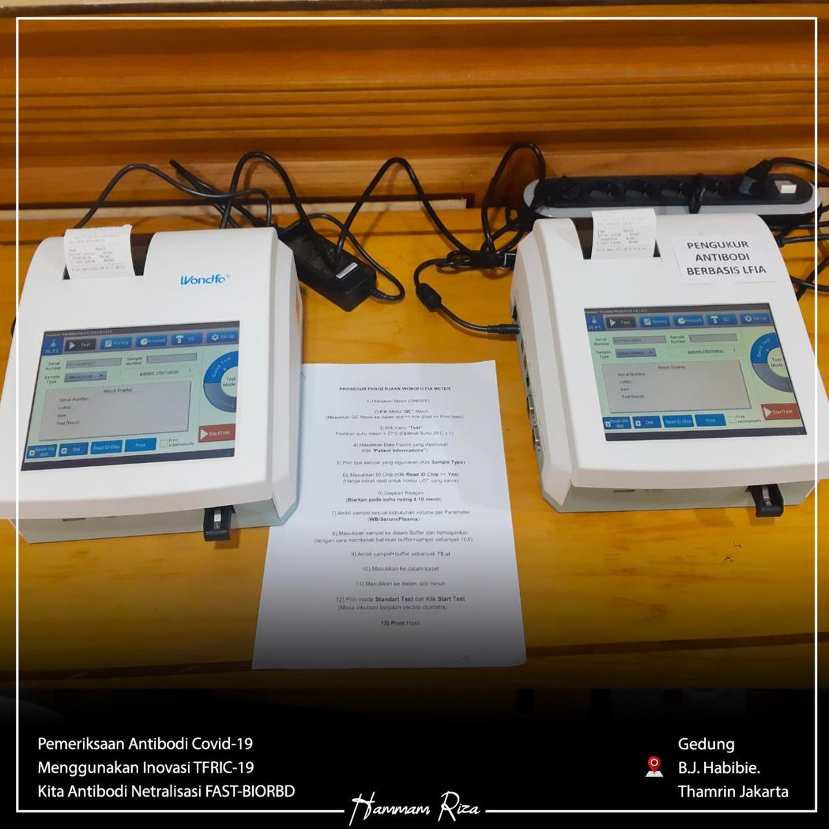hammam_riza's tweet image. Pagi tadi saya berkesempatan memeriksa antibodi tubuh saya dengan menggunakan alat inovasi TFRIC-19 Next Generation Kita Antibodi Netralisasi FAST-BIORBD. Alhamdulillah, antibodi saya sudah terbentuk dengan hasil RBD Ab Positive 25.46A U/mL. #BPPTSolidSmartSpeed #InovasiIndonesia