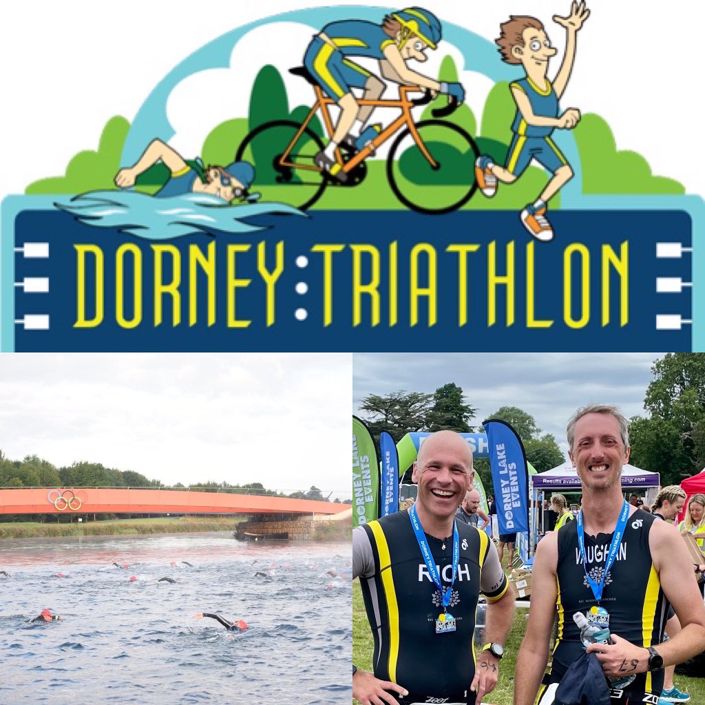 TriWoodmancote's tweet photo. Not many races on this year, so it was an extra-special blast at yesterday’s superb #DorneyTriathlon with @RunThroughUK &amp; @eventsatw!

Thank you for a brilliant event!
#triathlon #swimbikerun https://t.co/JFbNAI6O0b