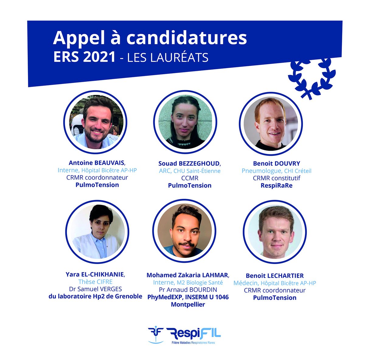 RespiFIL's tweet photo. Bientôt #ERS2021 virtuel !
👏👏 Félicitations aux 6 #lauréats🚀de l'appel à candidatures lancé par @RespiFIL qui auront l'opportunité de participer au #congrès
@EuroRespSoc du 5 au 08/09/21 ! #formation #maladiesrares #maladiesrespiratoiresrares
@APHP
https://t.co/Wjp3sirhj6 https://t.co/BdNvVdUxvu