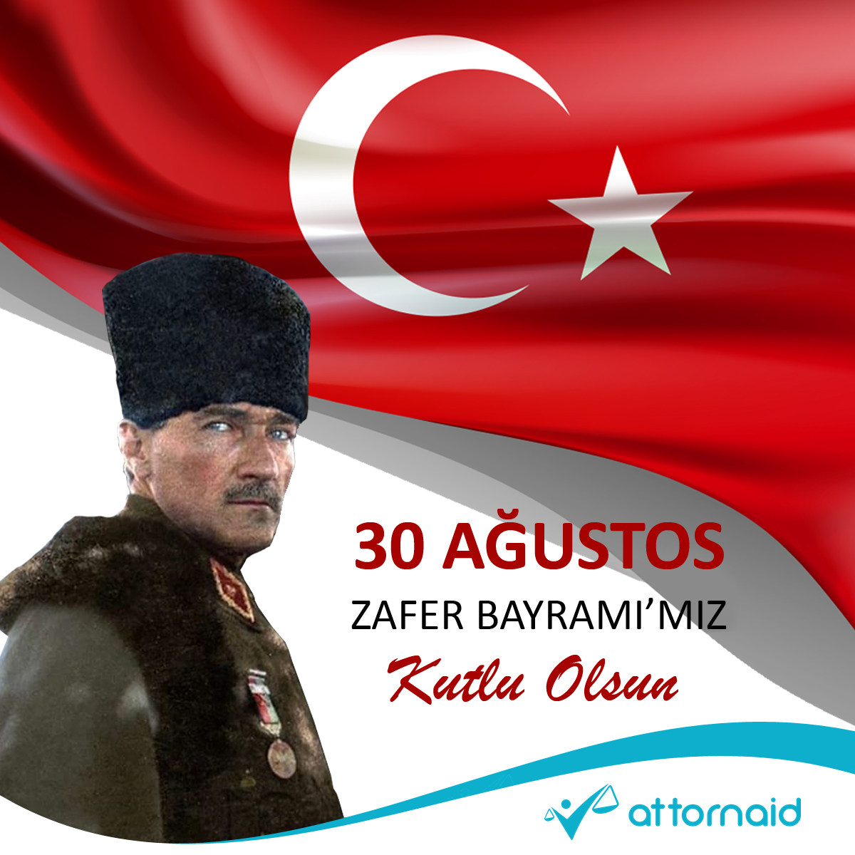 Başkomutan Mustafa Kemal Atatürk ve silah arkadaşları başta olmak üzere Kurtuluş Savaşı'nın bütün kahramanlarını, saygı, minnet ve rahmetle anıyoruz. 
#30AğustosZaferBayramı kutlu olsun!