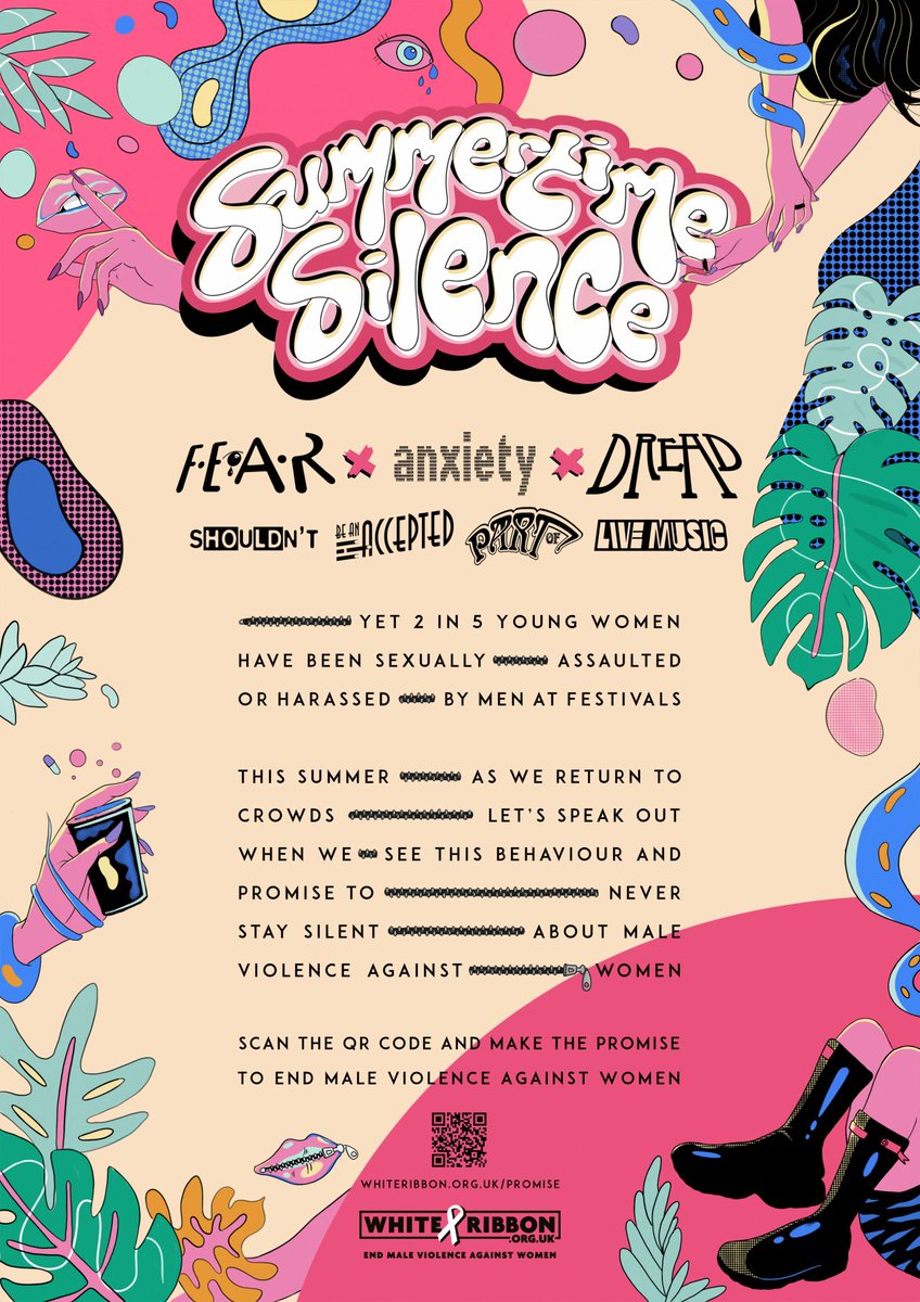 ThePower_Global's tweet photo. These creative festival posters reveal the issue of violence against women.⬇️
An impactful campaign carried out by Wunderman Thompson, @WhiteRibbon_UK, and @TheO2.
🔁Retweet to spread the message.
#branding #goodacts #campaignmessage #support #women #clubs #festivals https://t.co/QKBcacu8FK