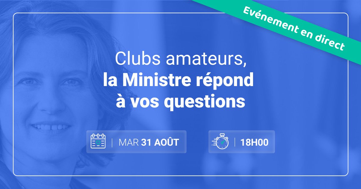 Sports_gouv's tweet photo. 📅A vos agendas ! Demain, mardi 31 août, @RoxaMaracineanu répondra à vos questions au sujet du #PassSanitaire et du #PassSport 🏀

Inscrivez-vous gratuitement et rendez-vous au lien suivant à 18h ➡️ https://t.co/6cZhIUdrPp https://t.co/cdFnJz1c6t