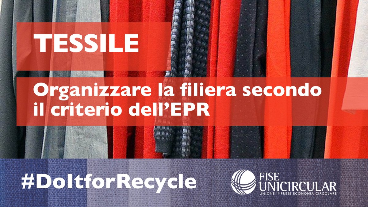 unicircular's tweet photo. #DoItForRecycle
🔵 Con il recepimento della #direttivaeuropea, entro il primo gennaio 2022 sarà istituito un sistema di #raccoltadifferenziata
della frazione #tessile dei #rifiutiurbani: necessario organizzare l’intera filiera secondo il criterio dell'#EPR. https://t.co/bt2n3cqnVr