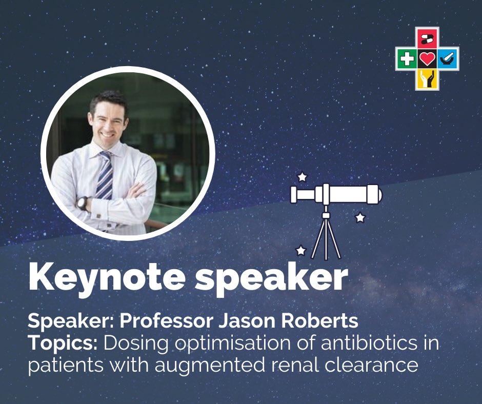 SASOCPKZN's tweet photo. @sasocp is proud to welcome back Professor Jason Roberts @jasonroberts_pk, speaking on dose optimisation of antibiotics in patients with ARC at the upcoming conference 9-11 Sep. Make sure you don’t miss out! https://t.co/eyLpVLF9wt