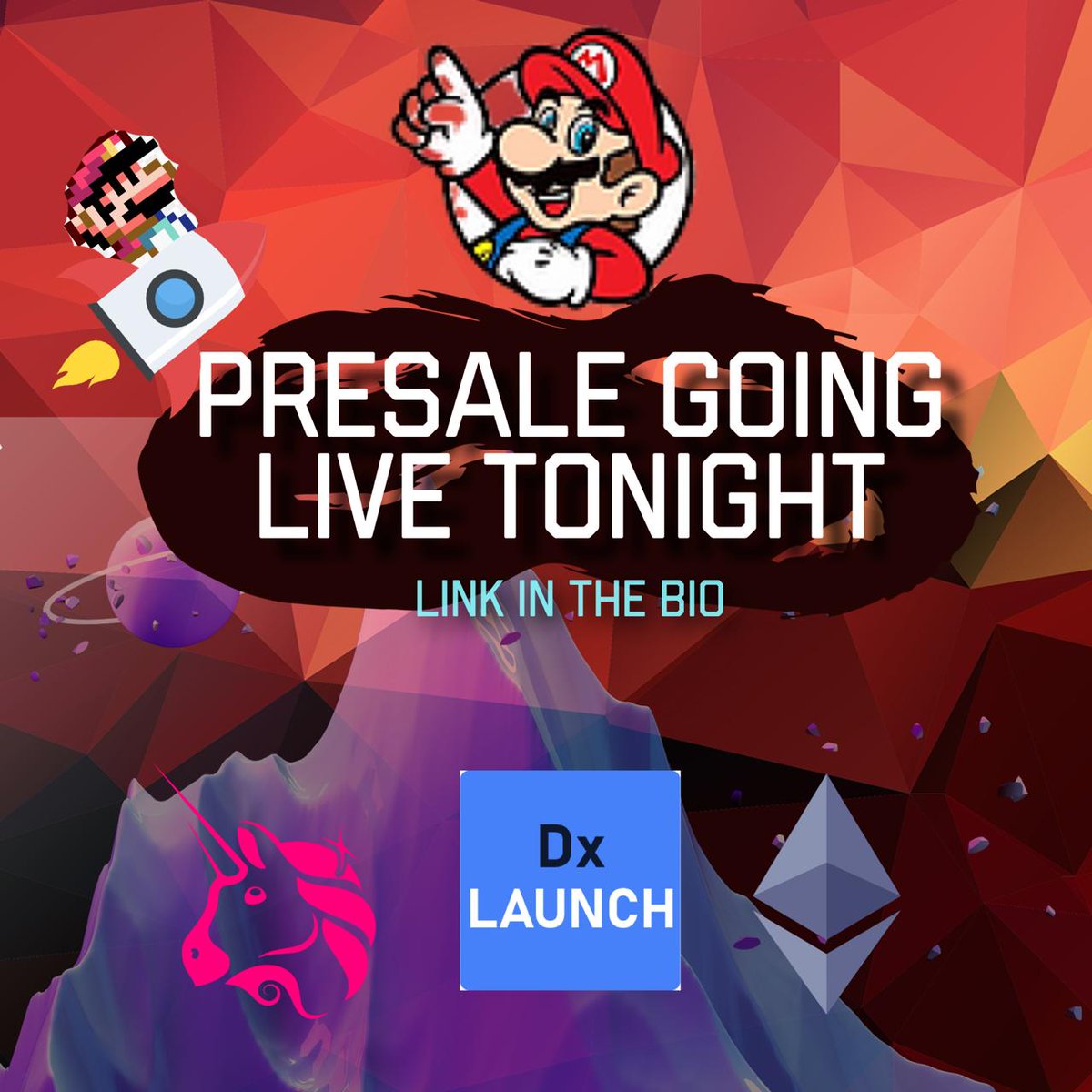 Mariocoinio's tweet photo. Amused with such a good response and hype which getting real! Rewards on the way after presale which is going live tonight!
#mariocoin
#dxsale 
#Uniswap 
#BTC #Ethereum https://t.co/839uHKhkmx