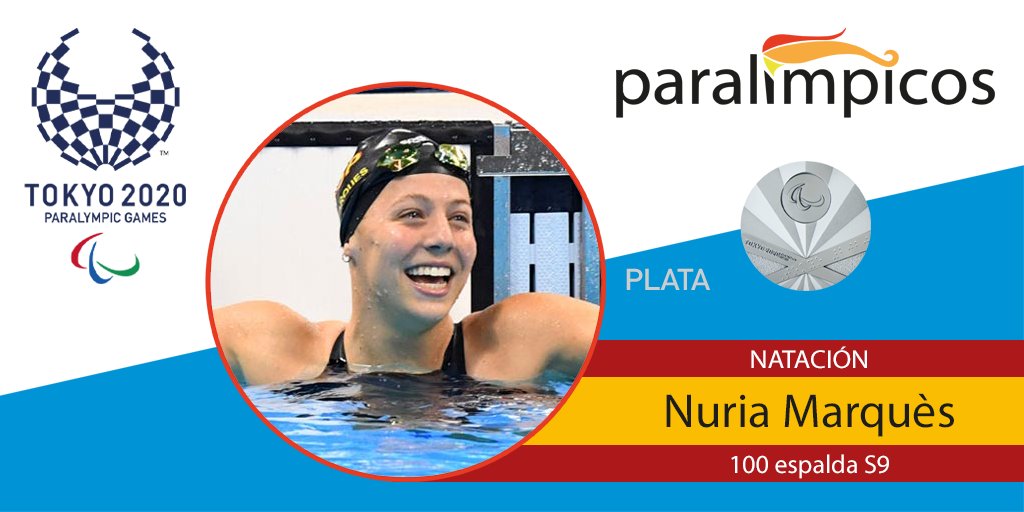 Comité Paralímpico Español (@paralimpicos) on Twitter photo ¡Primera MEDALLA de la semana en #Tokio2020 ! 🥈
<a href="/o_nuriamarques/">Núria Marquès</a> se proclama SUBCAMPEONA PARALÍMPICA de los 100 espalda S9 en el Centro Acuático de Tokio.
¡Brillante, Nuria, ENHORABUENA! 👏👏👏
¡Y ya llevamos 1⃣9⃣! ¡Primera MEDALLA de la semana en #Tokio2020 ! 🥈
<a href="/o_nuriamarques/">Núria Marquès</a> se proclama SUBCAMPEONA PARALÍMPICA de los 100 espalda S9 en el Centro Acuático de Tokio.
¡Brillante, Nuria, ENHORABUENA! 👏👏👏
¡Y ya llevamos 1⃣9⃣!