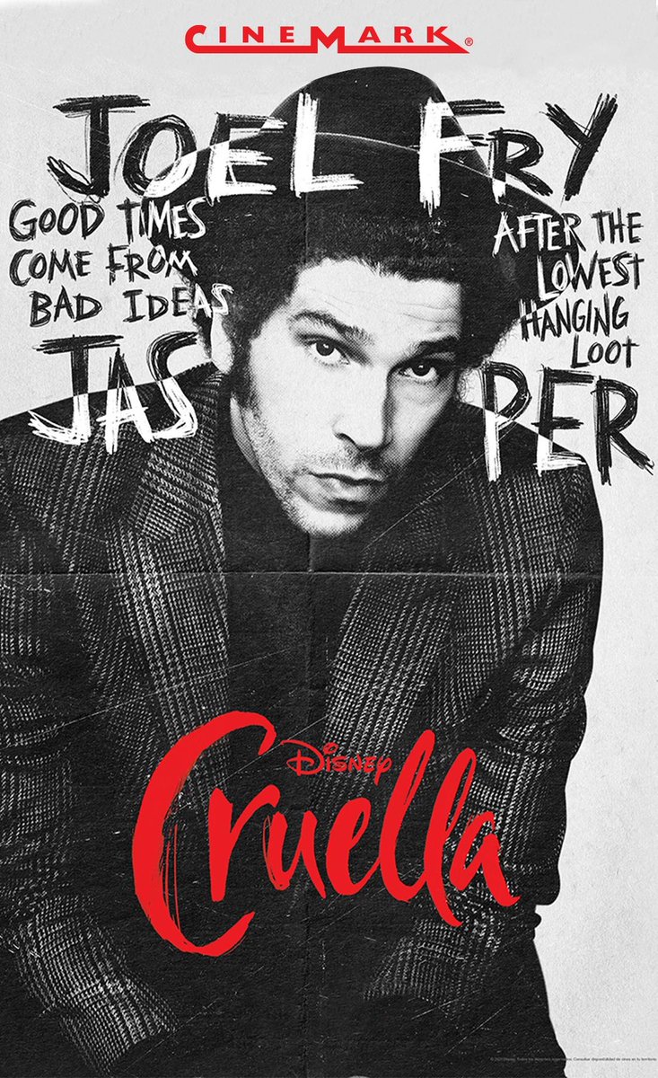 La estética de los carteles que ha diseñado Disney para anunciar Cruella están en otro nivel. Más que carteles de cine, me parecen una portada de una revista, y los mensajes, cortos, precisos y potentes, con esa tipo, resaltan la actitud y los rasgos de cada personaje.
Bravo 🤘