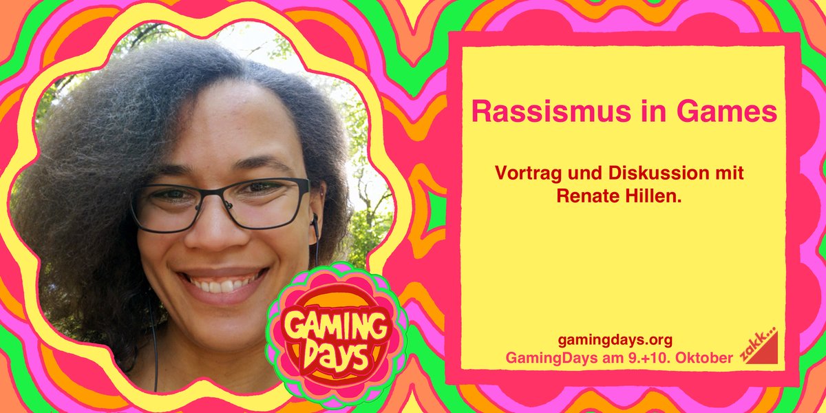 gamingdays_org's tweet photo. Im Input wird es einen kleinen Exkurs in die Definition zu Rassismus geben und anschließend anhand von konkreten Beispielen, wie sich dieser in der Gaming Community und Spielindustrie bemerkbar macht und inwieweit sie es auch schaffen, das Thema positiv &amp; empowernd anzugehen. https://t.co/RSTVknMZlE