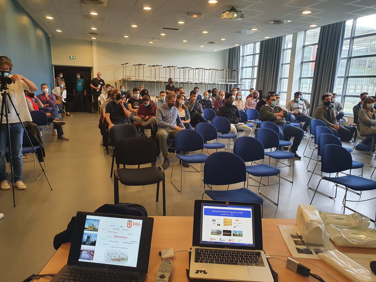 DegreeMldm's tweet image. Induction Week 21 with @OivmD has starded with welcome speeches of the Dean of the Faculty of Science &amp;amp; the Director of International Office. We&apos;ll shortly introduce MLDM Intake. Let&apos;s keep the mistery a little longer. #MLDM #machinelearning #datamining #IW2021 @Univ_St_Etienne