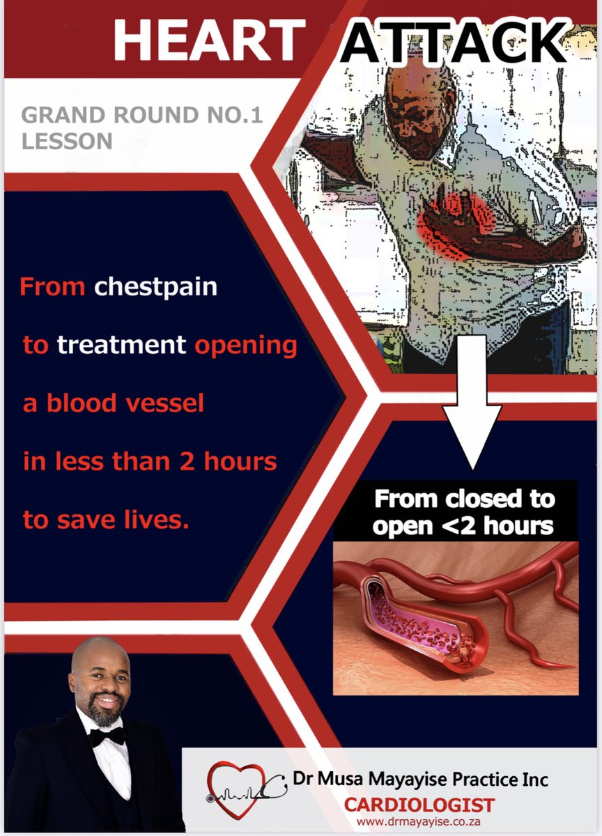 MusaMayayise's tweet image. Early treatment of #HeartAttack save lives. Join us in saving lives by liking and retweeting