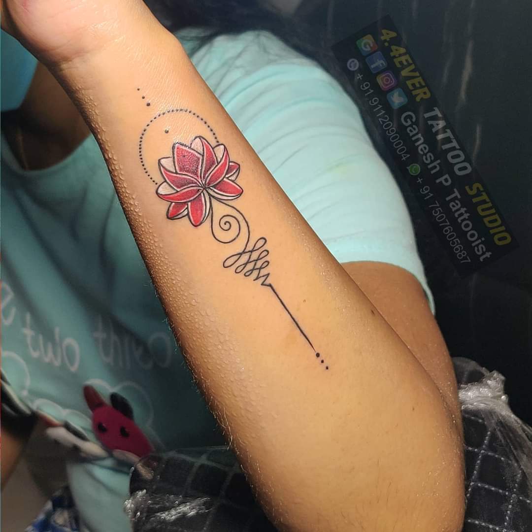 Ganesh P Tattooist on Twitter lotus lotustattoo Karma tattoo design  by ganeshptattooist nanded 2021 httpstcoNZIT05LWPu  Twitter