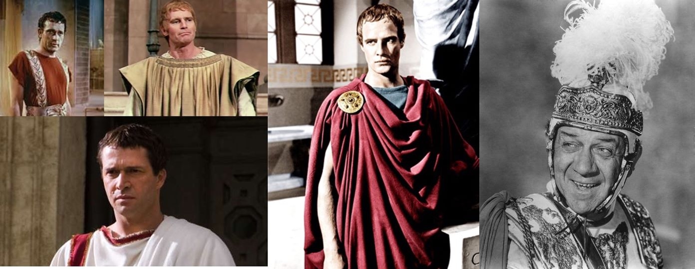 “Various actors playing Mark Antony - Richard Burton - Charles Heston - Mar...