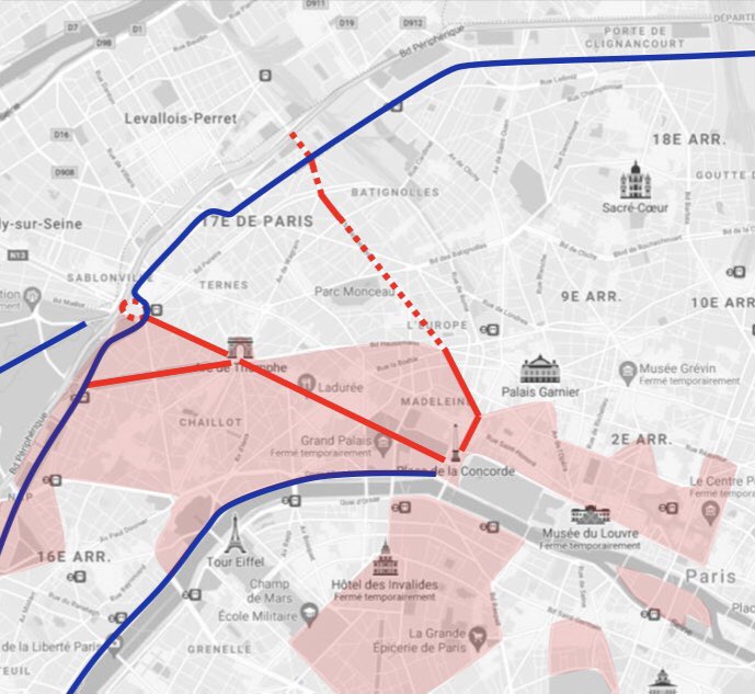 Le boulevard Malesherbes ⚫️, ses pavés, 22m de chaussée et voitures en double file, est l’un des rares axes restant à 50kmh à Paris🤦‍♂️  ➡️ Raison de + s’il en fallait pour y implémenter une piste cyclable protégée🚲

On espère qu’elle sera haut placée ds les futures priorités🚀👍