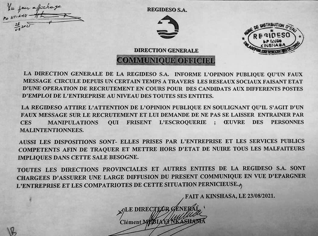 REGIDESO SA (@regidesos) on Twitter photo  REGIDESO SA (@regidesos) on Twitter photo