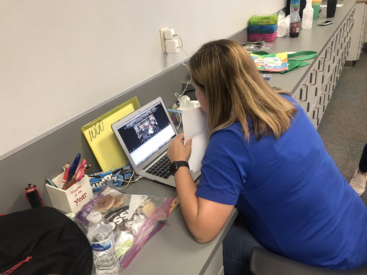 KasperAmy's tweet photo. #thechallengelab #misdproud #midlogt @kmossgt @cnelsongt First Challenge Lab!  Mountain Peak hosts MISD Challenge Lab, zoom in with whole school at Miller!  GT team ROCKS! https://t.co/WAKfhaJi5w