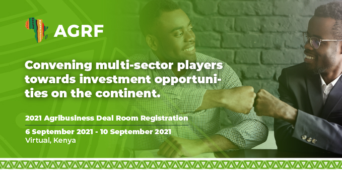 The 2021 #Agribusiness #DealRoom will facilitate crucial dialogue between enterprises, investors, governments and <a href="/TheAGRF/">AFS Forum</a> partners foster knowledge sharing, and injection of investment into African agriculture. Register to be a part of the discussions at bit.ly/3BXALpj