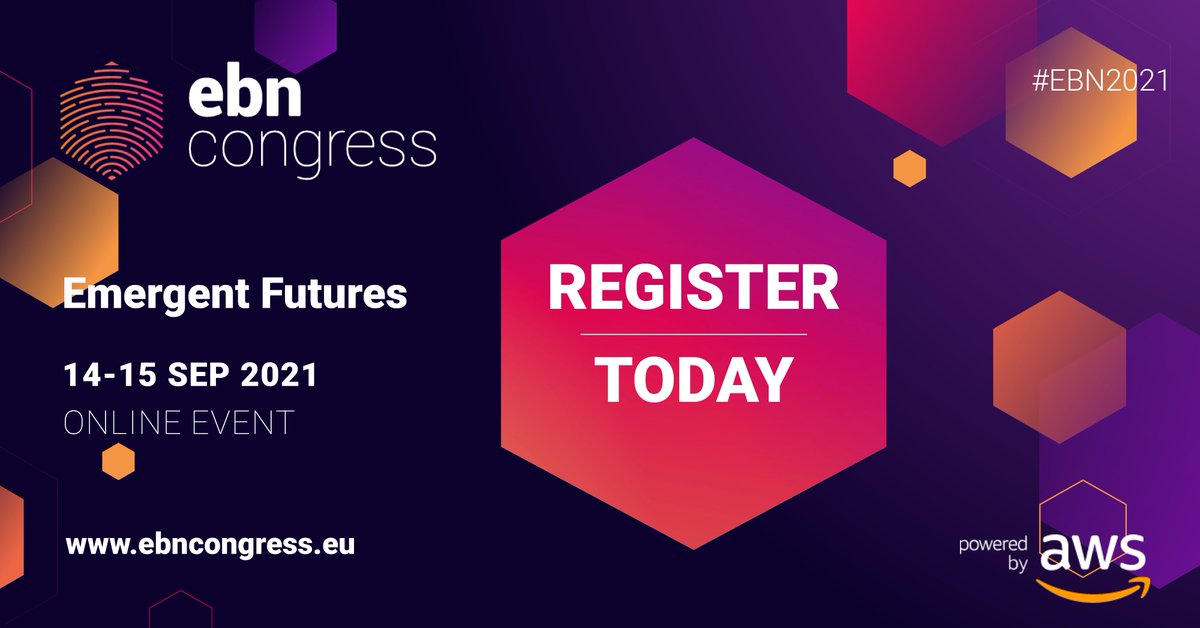 #EBN2021: Emergent Futures 📅 14-15 Sept, Online

Join us to debate, re-imagine, and co-design the critical factors for innovation impact.
Register: 👉ebncongress.eu

🛰️ Futures of #Innovation
🍃 Green, Digital and Fair transition
🌍 Scaling European Innovation
