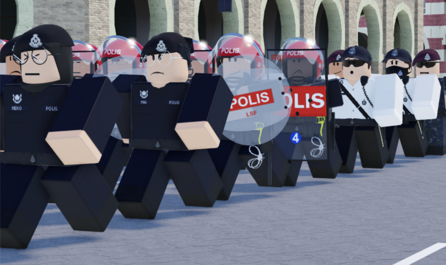 RBLXMYS_Polis's tweet photo. We've been working hard to prepare for the Hari Merdeka parade! Here's a little sneak peak of the Royal Malaysian Police contingent that will be present tomorrow for the parade.

Be sure to catch us tomorrow on the Hari Merdeka stream provided by @MYS_Berita! https://t.co/5fE2EGGZk3