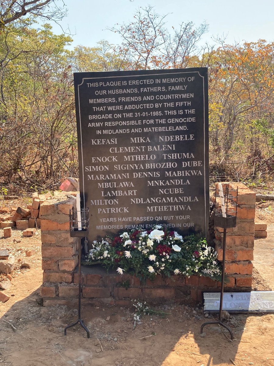 zenzele's tweet photo. If this memorial plaque is destroyed or stolen then I will know the Lets talk about Gukurahundi mantra is just politicking .@likazulu #Asakhe https://t.co/MIHutmQm62