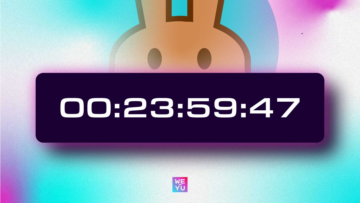 WEYU (@weyuofficial) on Twitter photo Are you ready for tomorrow? The WEYU team is on fire 🔥
⏰August 31st at 13:40 PM, UTC on
<a href="/PancakeSwap/">PancakeSwap</a> the $WEYU - $BNB pair will be listed at $0.007 #LastCall
#WEYU #WEYULAUNCH
<a href="/PancakeSwap/">PancakeSwap</a> Are you ready for tomorrow? The WEYU team is on fire 🔥
⏰August 31st at 13:40 PM, UTC on
<a href="/PancakeSwap/">PancakeSwap</a> the $WEYU - $BNB pair will be listed at $0.007 #LastCall
#WEYU #WEYULAUNCH
<a href="/PancakeSwap/">PancakeSwap</a>