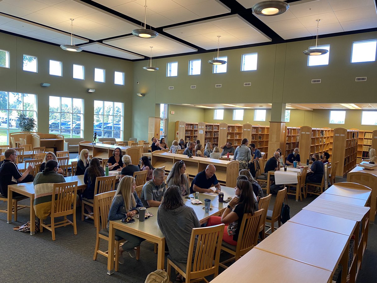 Welcome back staff!  Great work happening as support staff, teachers, drivers, food service workers, admin, and BOE members engage in strategic planning.  #GoWO